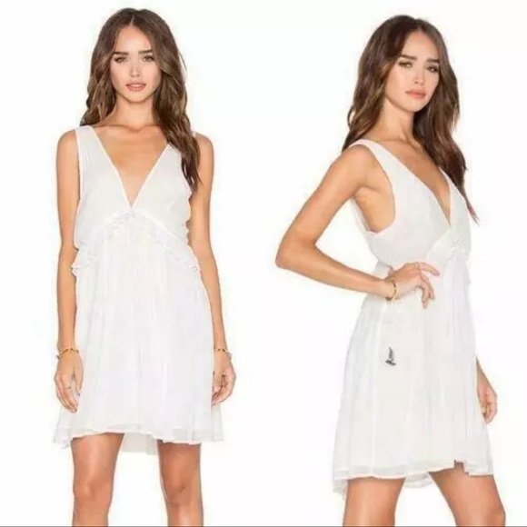 Free People Forget Me Not Rio Grande Ruffle Ivory Mini Dress - Picture 11 of 12